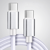 Envío rápido 1M 3,3 pies Nylon trenzado USB C Cable 60W carga rápida tipo C para teléfono 16 15 14 13 pro Max teléfono móvil