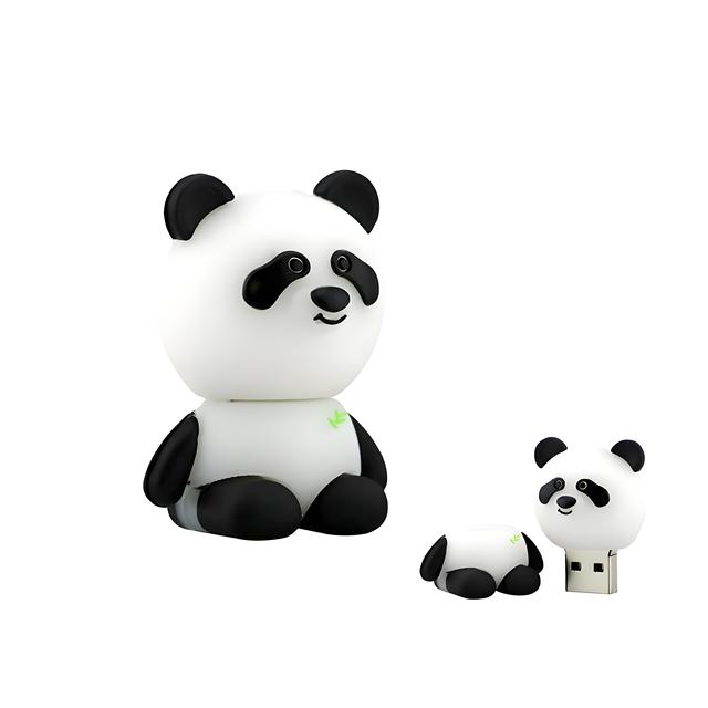 Custom Logo PVC 2GB 4GB 8GB 16GB 32GB 64GB 2.0 Cartoon Panda USB Flash Drive 3.0 128GB USB Stick1GB Pen Drive Pendrive Gift