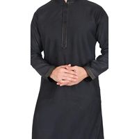 Ensemble Kurta Pyjama pour Homme Triloki en Coton, Tenue Traditionnelle Indienne Décontractée, Vêtement Ethnique avec Détection par Capteur, Origine Inde Pakistan