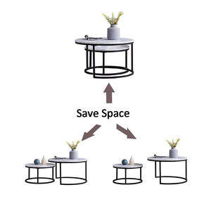 Fabricante, venta al por mayor, muebles para el hogar, mesa de centro moderna plegable, mesa de salón ODM personalizada de fábrica, mesa de Metal + madera duradera - Product Image 3
