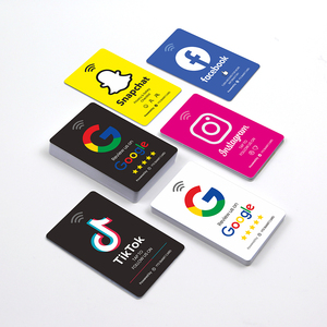 Tarjetas de Visita Inteligentes NFC Personalizadas para Redes Sociales, Reseñas de Google, TikTok, Instagram, Snapchat, Facebook - Product Image 1