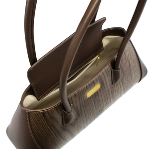 2025 thiết kế mới tùy chỉnh Hạt Gỗ Óc Chó của phụ nữ Vai Túi xách dây kéo đóng cửa túi cho phụ nữ - Product Image 6