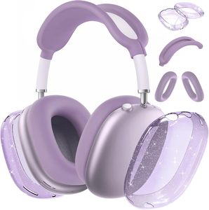 Funda Protectora Personalizada de 3 Piezas con Purpurina, de Silicona de Grado Alimenticio, Ecológica y Antiarañazos para <span class=keywords><strong>AirPods</strong></span> Max, Producto para el Hogar - Product Image 1