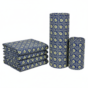 Vente en gros de vêtements en tissu imprimé à la cire Hollan Pagne africain Ankara Robe de luxe en coton <span class=keywords><strong>azur</strong></span> citron méditerranéen - Product Image 1