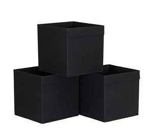 New style 2020 Planner Storage bins on shelves Set of 6 Cubby Cubes with Flap Handle Black