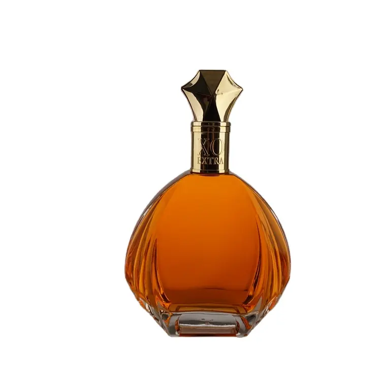 Luxury Premium Brandy Glass Bottle Wholesale Whiskey Vodka XO empty whisky glass bottle