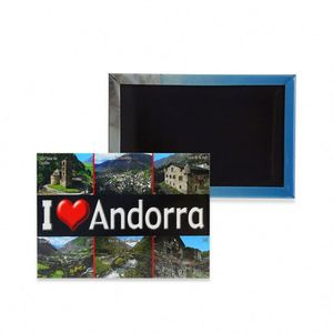 Aimant de réfrigérateur souvenir Andorre 80 x 53 mm, impression personnalisée, ornement photo pour frigos - Product Image 1