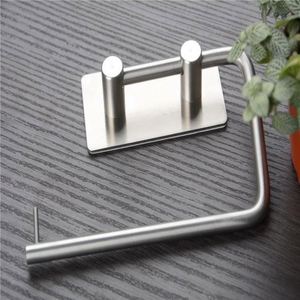 Industrial Style Kitchen Wall Mounted Stainless Steel Adhesive Eco-Friendly Multifunction Toilet Paper Holder <b>Hooks</b> <b>Rails</b> for - Product Image 2