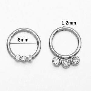 Alta Qualidade Cirúrgica Septo Clicker Arcada Anel Segmento Nariz De Aço Inoxidável Piercing Hoop Nariz Anel Para O Corpo Jóias - Product Image 2