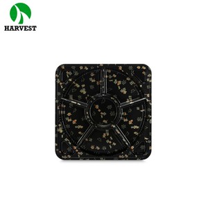 Khay Đựng Sushi Bằng Nhựa 6 Ngăn Dùng Một Lần Hình Vuông Lớn Màu Đen Đĩa Phục Vụ - Product Image 3