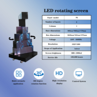 Panneau LED P2 modulaire rotatif 400-600cd, angle de vision 360°, 26 couches, double face, affichage pour installation artistique intérieure