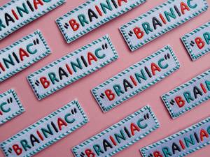 Brainiac 100% pieno ricamo Patch di ferro personalizzato su Patch ricamate - Product Image 5