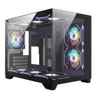Wholesale Custom MATX Mid Tower Transparent PC Case for Gaming Desktop