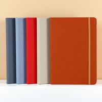Carnet de notes A5 personnalisable en cuir PU avec logo, élastique sur mesure, couverture rigide, agenda promotionnel