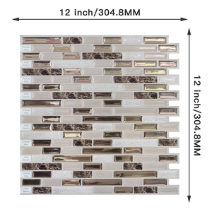 12x12 Rose Gold Stainless Steel <strong>Stick</strong> <strong>and</strong> <strong>Peel</strong> Tile <strong>Wall</strong> <strong>Paper</strong> 3d Home Decoration - Product Image 1