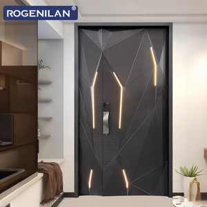 Porte d'entrée extérieure en aluminium sur mesure ROGENILAN, moderne, antivol, sécurisée, pour maisons - Product Image 2