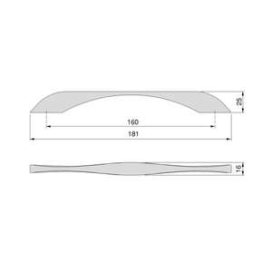 Varna 9360514 EMUCA mobile manico nero verniciato Zamak 160mm Centre distanza stile francese e vittoriano per armadi 20 pezzi - Product Image 2