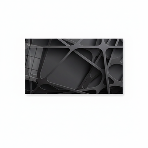 Elegant <b>Abstract</b> Black 3D Wall Art: Modern Tempered Glass Print <b>Canvas</b>,TEMPERED GLASS ART - Product Image 2