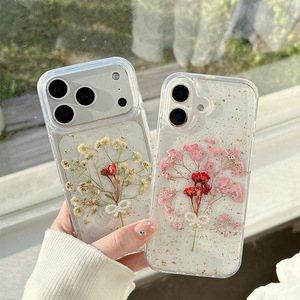 <span class=keywords><strong>Coque</strong></span> de téléphone <span class=keywords><strong>transparente</strong></span> en époxy style coréen avec nœud floral pour <span class=keywords><strong>iPhone</strong></span> 17 Pro Max, design personnalisé, antichoc, compatible avec 16, 15 Plus, 14 - Product Image 3