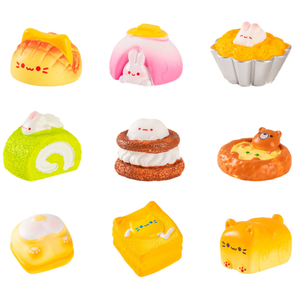 3D resina supermercado juguetes mini casa de muñecas accesorios tostada pastel sándwich Pizza tartas huevo pan miniatura comida cocina niños jugar - Product Image 3