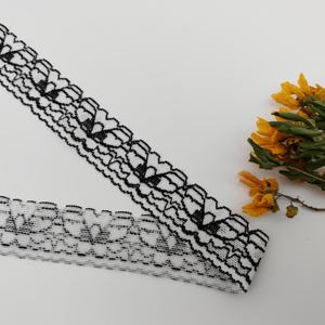 Bande élastique unie à haute élasticité, vente en gros d'usine, bon prix, dentelle noire et blanche à motifs floraux pour sous-vêtements, vêtements et sacs - Product Image 3