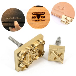 Matrices de gaufrage à chaud en laiton pour logo personnalisé sur cuir, tampon numérique alphabet, nom personnalisé, moule DIY pour carnet - Product Image 1