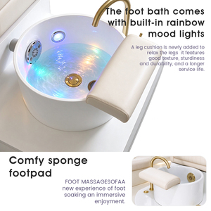 High Quality Luxury Modern Pedicure Chair for Nail Salons Pedicure Foot Spa with Adjustable <b>Seat</b> and Backrest for Nail Techs - Product Image 5