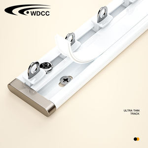 Rail de rideau ondulé en aluminium pour plafond, avec accessoires manuels et bande de glisse pour plis ondulés - Product Image 6