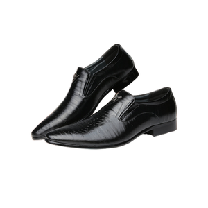 Nouveaux modèles de chaussures habillées classiques pour hommes en cuir, légères, à bout pointu, tailles 38-48, en PU artificiel et caoutchouc EVA, noires, pour le bureau et la carrière - Product Image 1