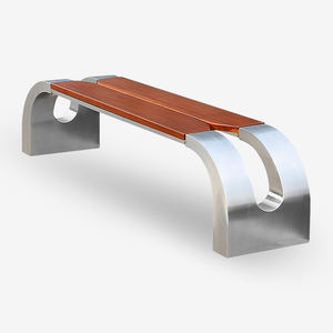 مقعد حديث من الفولاذ المقاوم للصدأ للاستخدام الداخلي/الخارجي - مقاوم للماء ومتين للصالات الرياضية والمستشفيات والحدائق ومراكز التسوق - Product Image 1