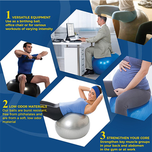 <span class=keywords><strong>Prix</strong></span> usine Anti-éclatement <span class=keywords><strong>Ballon</strong></span> De Pilates 5 Couleurs Balle de Gymnastique D'exercice De Yoga Balle Avec Pompe - Product Image 6
