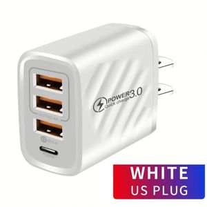 Hot Selling Charger 4 Ports Charger Adapter US/EU <b>Plug</b> Type C PD Fast Charging USB Charger QC 3.0 for <b>Smart</b> Phones - Product Image 2