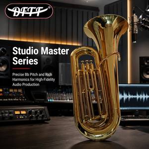 <span class=keywords><strong>Tuba</strong></span> Profesional de 3 Pistones en Sib, Instrumento Musical de Latón para Orquesta - Product Image 6