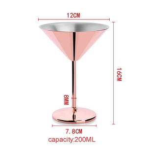 Wholesale Unbreakable Cocktail Tumbler 7 oz <b>Stainless</b> Steel <b>Glasses</b> for Picnic Poolside Beach & Patio Party - Product Image 5