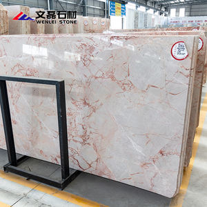 แผ่นหินอ่อนสีเบจสีชมพูแผ่นกระดานชนวนสำหรับโต๊ะกลมหินอ่อนธรรมชาติพื้นผิวที่เป็นเอกลักษณ์ - Product Image 6