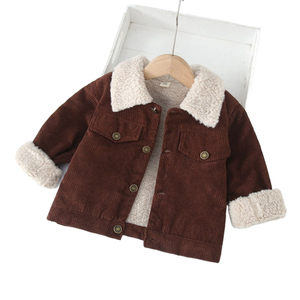 Giacca Invernale Trapuntata in Stile Coreano, in Velluto a Coste Ecologico e Traspirante, Cappotti per Bambini e Bambine - Product Image 1