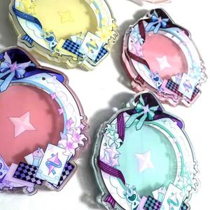 Nouveau style porte-carte photo personnalisé Kpop Star, pendentif de rangement pour étoile préférée, porte-clés créatif en acrylique, rangement pour photocarte en plastique - Product Image 2
