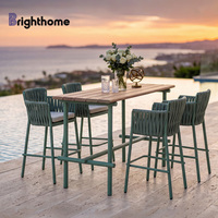 Ensemble de mobilier d'extérieur Brighthome en aluminium, chaise haute pour patio, jardin, restaurant, bar, salle à manger