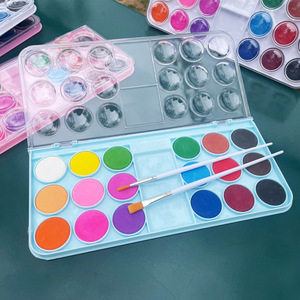Ensemble de peinture à l'eau solide 12/18 <span class=keywords><strong>couleurs</strong></span>, ensemble de pigments de peinture pour enfants - Product Image 4