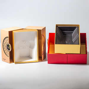 Boîtes rigides en papier de luxe pour cosmétiques et parfums, avec design créatif personnalisé, estampage à chaud, fermeture magnétique à double porte - Product Image 3