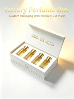 Boîte cadeau en carton rigide écologique personnalisée avec logo pour l'emballage d'huile cosmétique Attar en gros