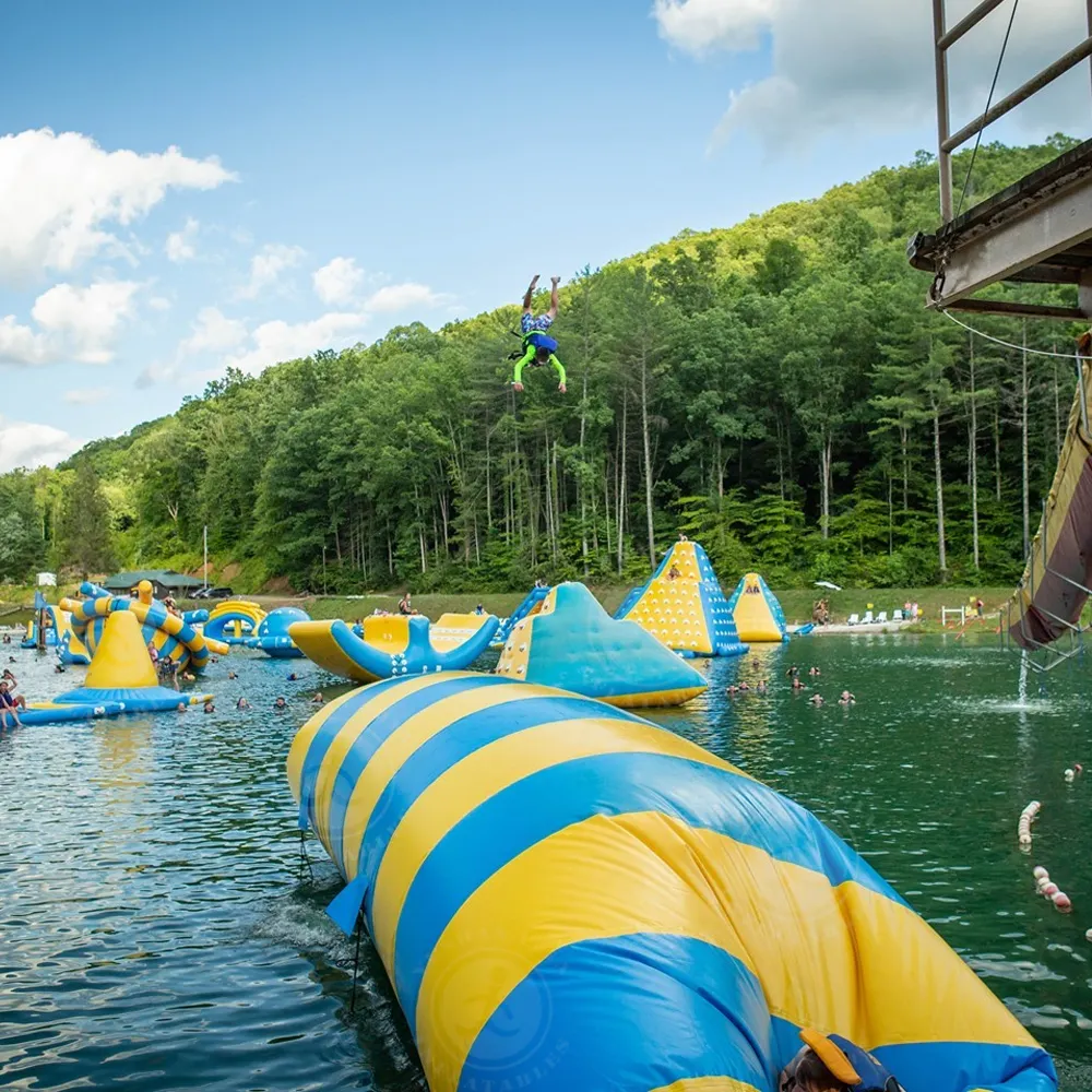 Aufblasbares Springkissen Wasserauslöser Pad Sprung-Luftsack Katapult-Blob für Kinder und Erwachsene