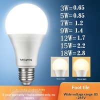 Ampoule LED A60 E27 220V, source lumineuse Bridgelux, lampe en aluminium recouverte de plastique, éclairage blanc chaud neutre, résidentiel