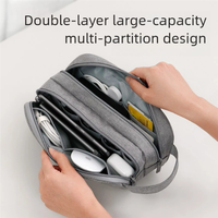 Sac de rangement pour cordon d'alimentation d'ordinateur portable, chargeur, souris multifonctionnelle, écouteurs, câble de données, sac de rangement numérique