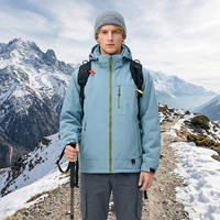 Veste imperméable à capuche unisexe doublée polaire 3-en-1 pour l'automne et l'hiver, style montagne, ensemble deux pièces détachable, coupe-vent, violet