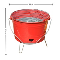 Barbecue au charbon de bois portable moderne en fer pour le camping et les pique-niques en plein air