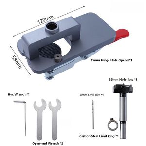 Mở 35mm bản lề tủ khoan lỗ đục lỗ chế biến gỗ Dowel hướng dẫn localizer gỗ vít doanh công cụ mộc thiết lập cho giấu - Product Image 5