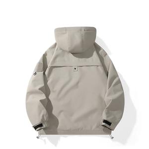 Giacca a Vento Personalizzata da Uomo con Zip, Impermeabile, Nera, <span class=keywords><strong>Bomber</strong></span>, per Campeggio, Larga, Sottile, Softshell con Cappuccio, per Escursionismo - Product Image 4