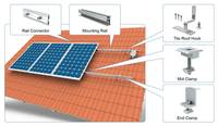 Support de profilés en aluminium pour panneaux solaires, pince de fixation pour modules photovoltaïques, structure de montage solaire, pince de rail solaire pour montage photovoltaïque