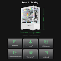 Boîtier de jeu Micro ATX ITX, GPU 280 mm, refroidissement par eau 240 mm, USB 3.0, ports I/O avant, longueur de l'alimentation 160 mm